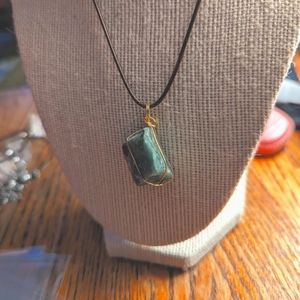 Green adventurine stone necklace